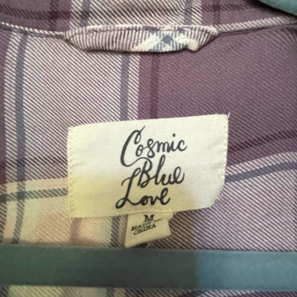 Cosmic Blue Love- Hayley Shirt Dress - Picture 3 of 3